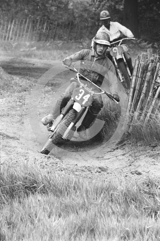 Solo riders, 1966 motocross meeting, Hawkstone.