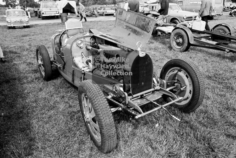 Type 35B Bugatti in the paddock, 1969 VSCC Richard Seaman Trophies meeting, Oulton Park.