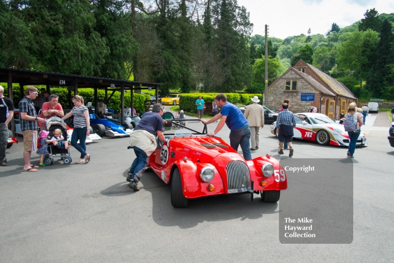 Mike Hall, Morgan Plus 8, Shelsley Walsh Hill Climb, June 1st 2014. 