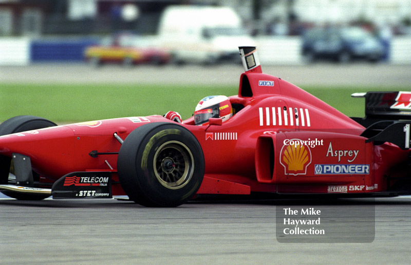 Eddie Irvine, Ferrari F310, Silverstone, British Grand Prix 1996.
