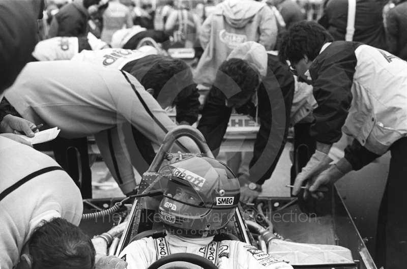 Pit stop for Gilles Villeneuve, Ferrari 126C, Silverstone, British Grand Prix 1981.
