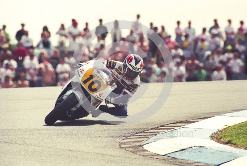 Sito Pons, Campsa Honda, Donington Park, British Grand Prix 1991.