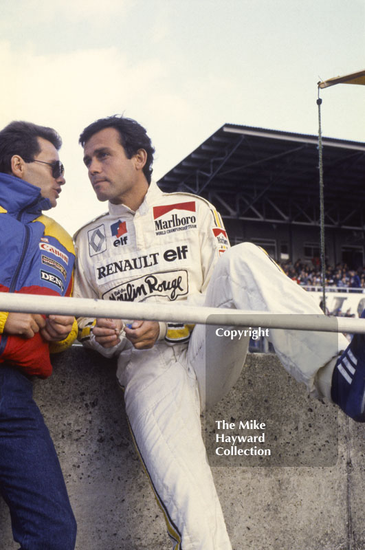 Patrick Tambay, Renault, Brands Hatch, 1985 European Grand Prix.
