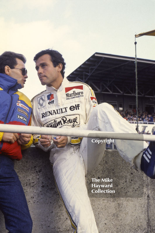 Patrick Tambay, Renault, Brands Hatch, 1985 European Grand Prix.
