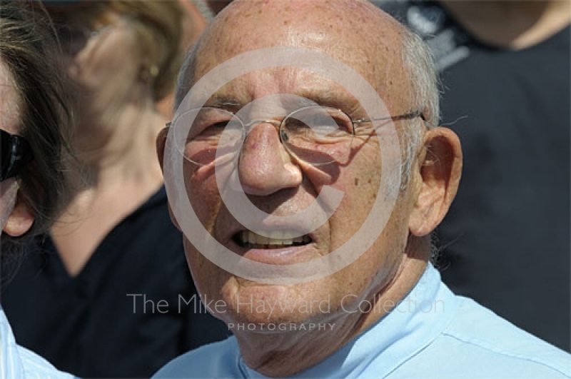 Sir Stirling Moss in the paddock ahead of the RAC Woodcote Trophy, Silverstone Classic 2009.