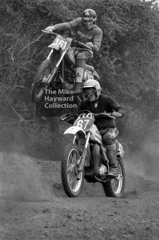 Winston Higgins (67), Alan Gilligan (161), Sutton Nomads' motocross, Dosthill, Tamworth.