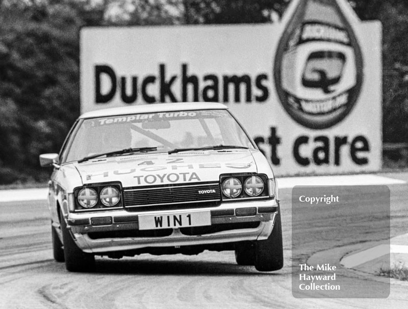 Win Percy, Team Toyota Celica, Tricentrol British Saloon Car Race, Donington Park, 1979.
