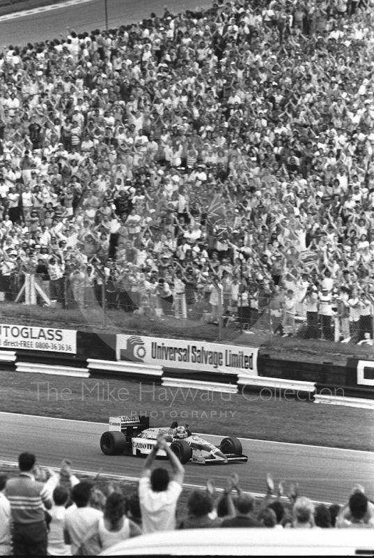 Nigel Mansell, Williams Honda FW11, Brands Hatch, British Grand Prix 1986.
