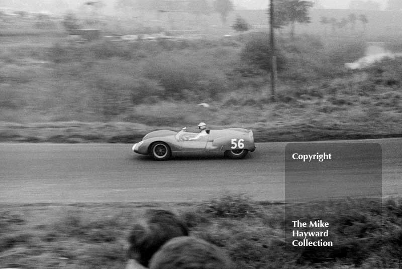 Race winner Roy Salvadori, Cooper Monaco 2.7, 1963 Oulton Park Gold Cup sports car race.
