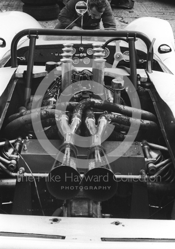 Lotus V8 in the paddock, Silverstone International Trophy meeting 1966.
