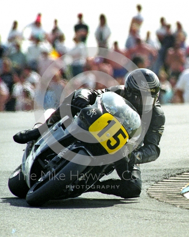 Ron Haslam, JPS Norton, Donington Park, British Grand Prix 1991.