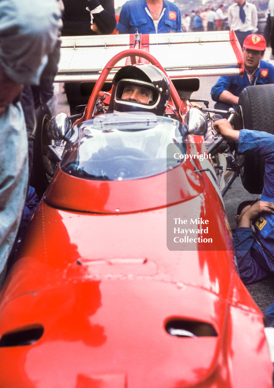 Jacky Ickx on the grid, Ferrari 312B F12, Brands Hatch, British Grand Prix 1970.