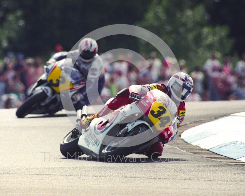 Kevin Schwantz, Team Lucky Strike Suzuki, Donington Park, British Grand Prix 1991.