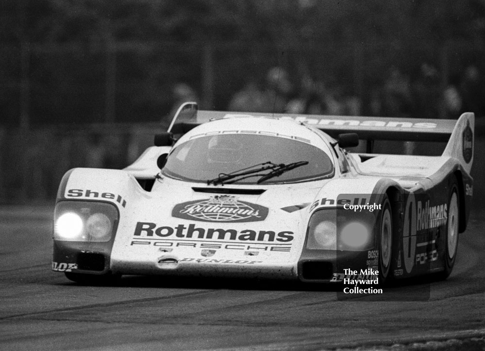 Jochen Mass/Jacky Ickx, Rothmans Porsche 956, World Endurance Championship, 1985&nbsp;Grand Prix International 1000km meeting, Silverstone.
