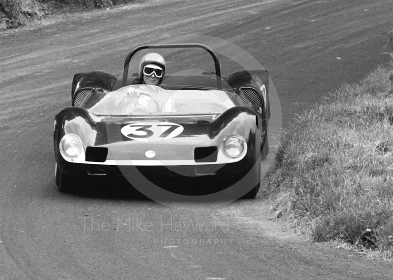 Georgina Baillie-Hill, Elva Mk 7S, Shelsley Walsh Hill Climb June 1967.