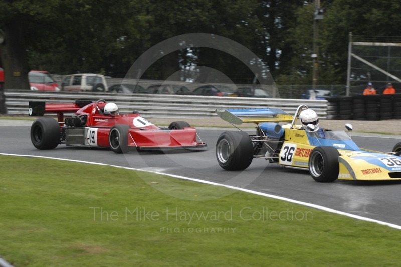 John Elliott, 1973 Surtees TS15, leads John Holmes, 1977 March 772P, European Formula 2 Race, Oulton Park Gold Cup meeting 2004.