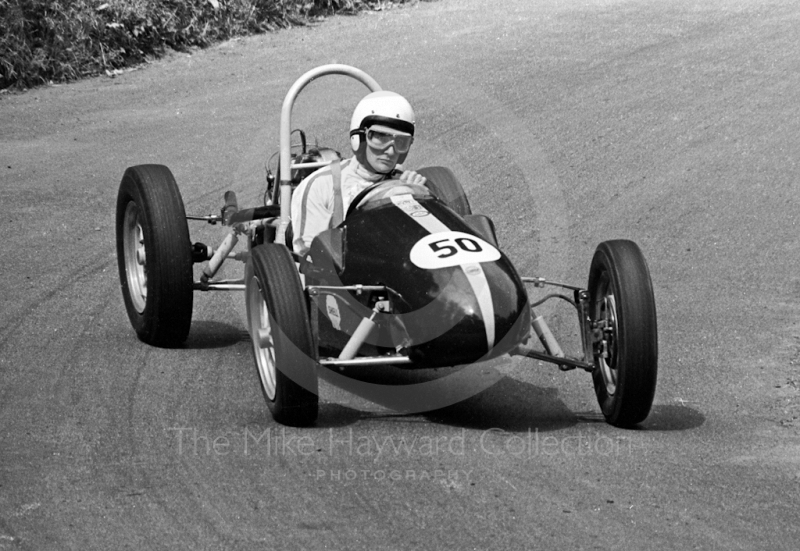 Colin Myles, Cooper Mk 9 Norton, Shelsley Walsh Hill Climb June 1970. 