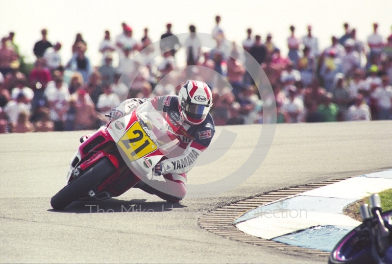 Doug Chandler, Team Roberts Yamaha/Castrol, Donington Park, British Grand Prix 1991.