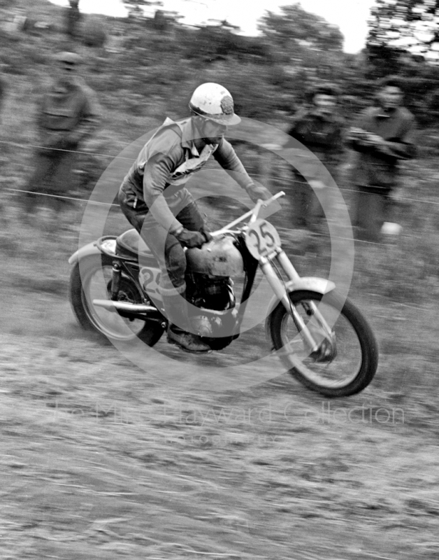Jeff Smith, BSA 420, winner of both heats, 1964 Motocross des Nations, Hawkstone Park.