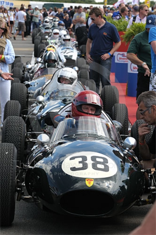 Tony Ditheridge, 1958 Cooper T45, in the paddock prior to the HGPCA pre-1966 Grand Prix Cars Race, Silverstone Classic 2009.