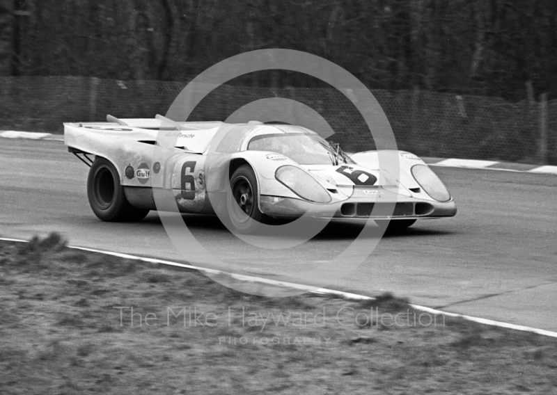 Jo Siffert/Derek Bell JW Porsche 917K, BOAC 1000 kms, Brands Hatch, 1971.
