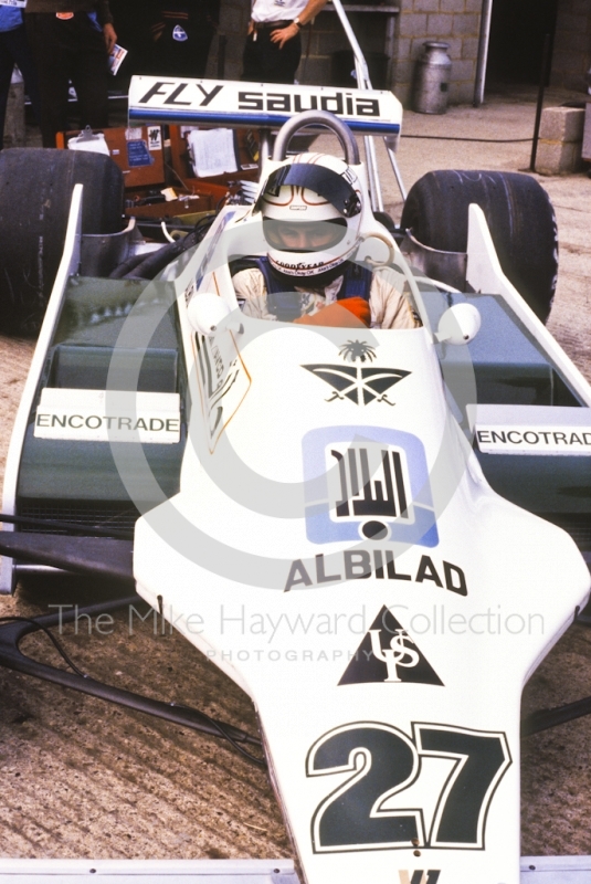 Alan Jones, Saudi Williams FW07, Silverstone, British Grand Prix 1979.
