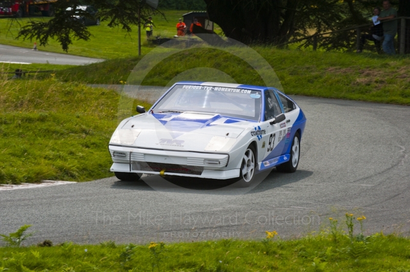 Harriet Temple, TVR Tasmin, Hagley and District Light Car Club meeting, Loton Park Hill Climb, August 2012. 