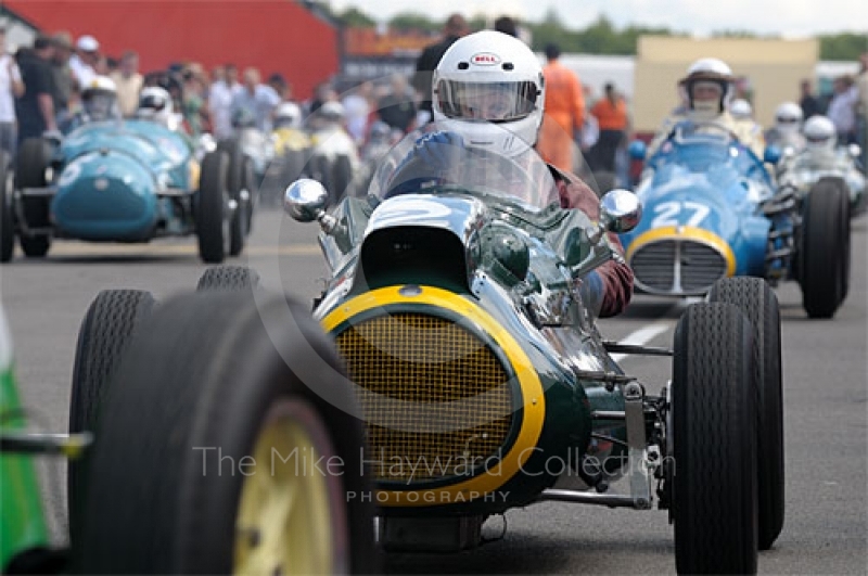 Cooper Bristol in the paddock before the pre-1966 Grand Prix cars race, Silverstone Cassic 2009.