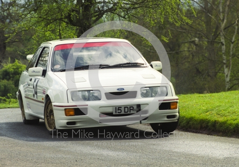 Dave Parr, Ford Sierra Cosworth (15 DP), Loton Park Hill Climb, April 2000. 