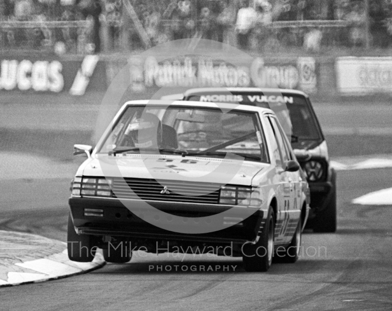 Barrie Williams, Mitsubishi Colt Lancer, British Touring Car Championship round, 1981 British Grand Prix, Silverstone.
