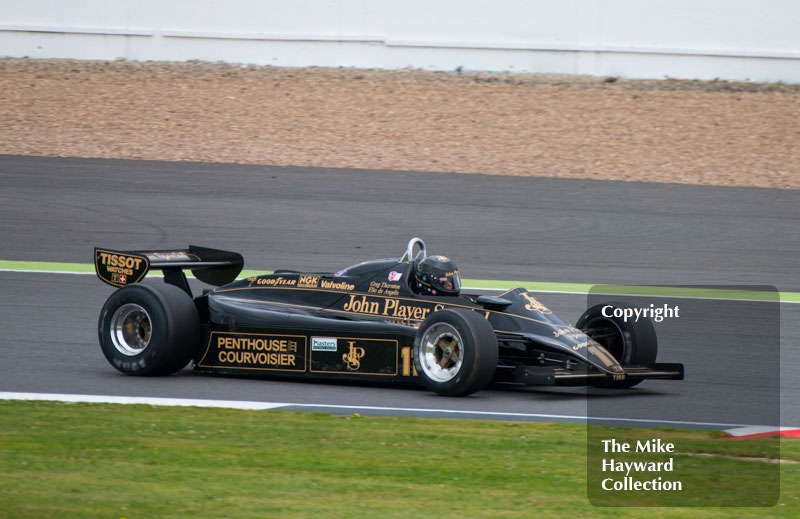 Gregory Thornton, Lotus 91/5, FIA Masters Historic Formula 1, 2016 Silverstone Classic.
