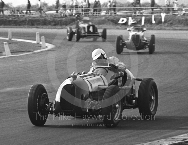 Action at Copse Corner in the AMOC Historic Race, Martini Trophy meeting, Silverstone, 1970