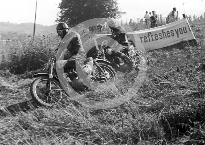 250cc competitors, Kinver motocross, Staffordshire, 1964.