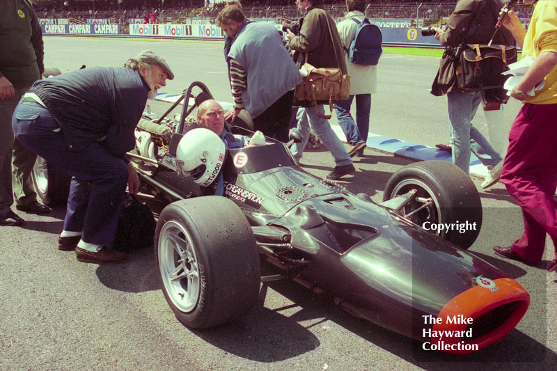 Richard Attwood, BRM&nbsp;P126, Coys International Historic Festival, July 1993, Silverstone.
