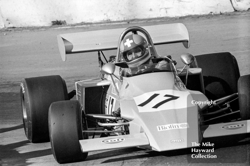 Xavier Perrot, Squadra Tartaruga March 722-16, Mallory Park, 1972.
