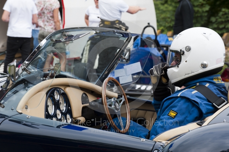 Malcolm Thorne, AC Cobra, Hagley and District Light Car Club meeting, Loton Park Hill Climb, August 2012.