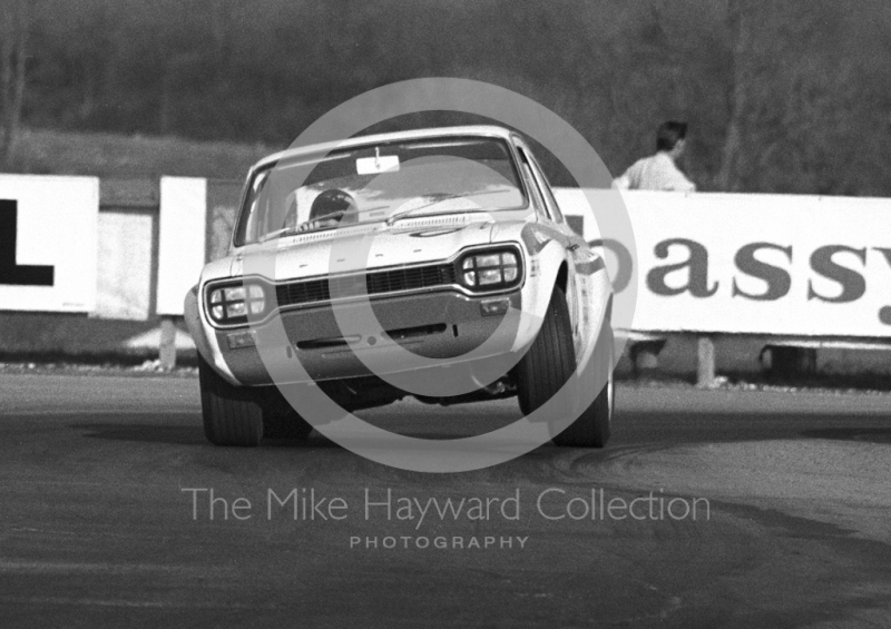 Mike Crabtree, Willment Ford Escort Twin Cam, Thruxton Easter Monday meeting 1969.
