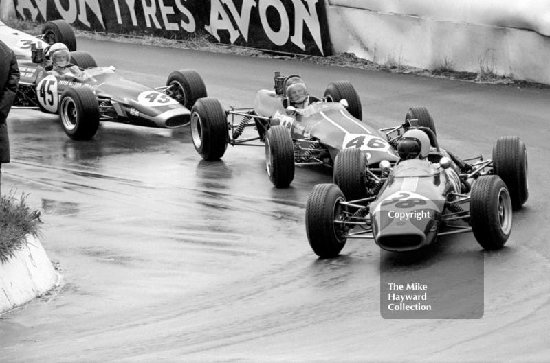 Alan Rollinson, Red Rose Motors Chevron B9, Roy Pike, Charles Lucas&nbsp;Titan MK 3, Peter Gaydon, Special Motor Racing Team Titan MK 3, Mallory Park, Heat 2, Guards International Trophy, 1968.
