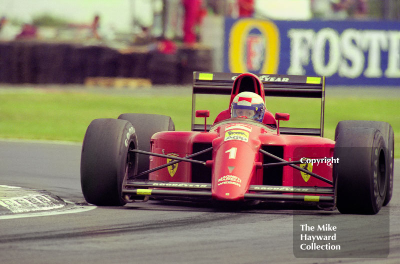 Alain Prost, Ferrari 641, 1990 British Grand Prix, Silverstone.
