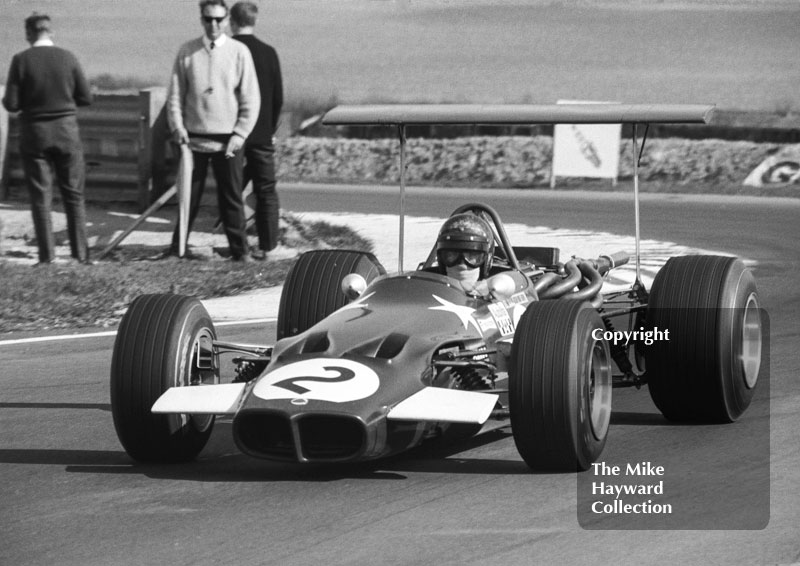 Jochen Rindt, Roy Winkelmann Lotus 59B, Thruxton, Easter Monday 1969.
