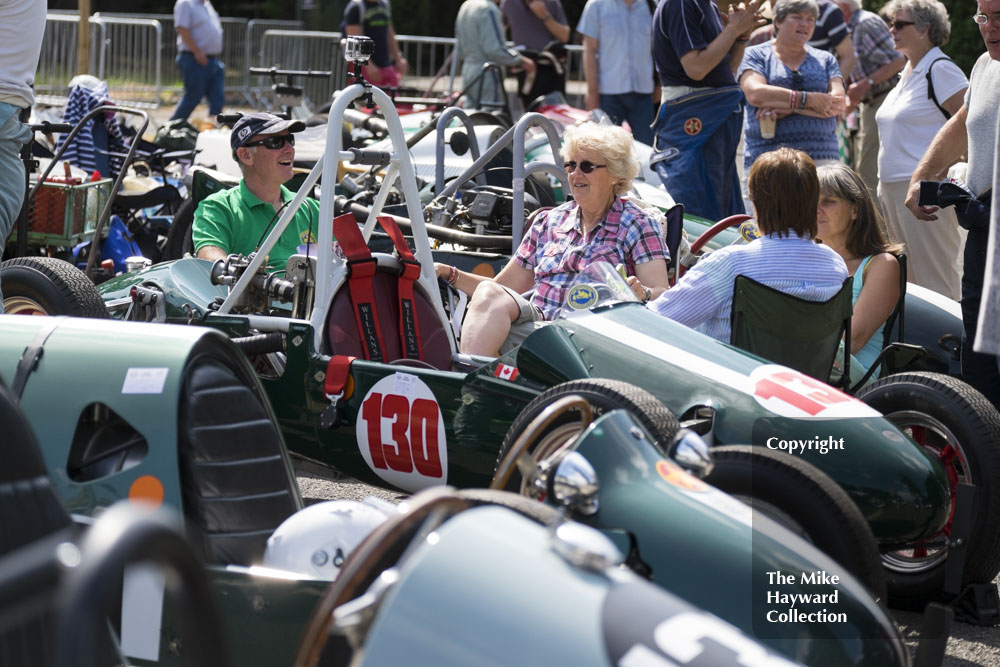 Sunshine break in the paddock, Chateau Impney Hill Climb 2015.
