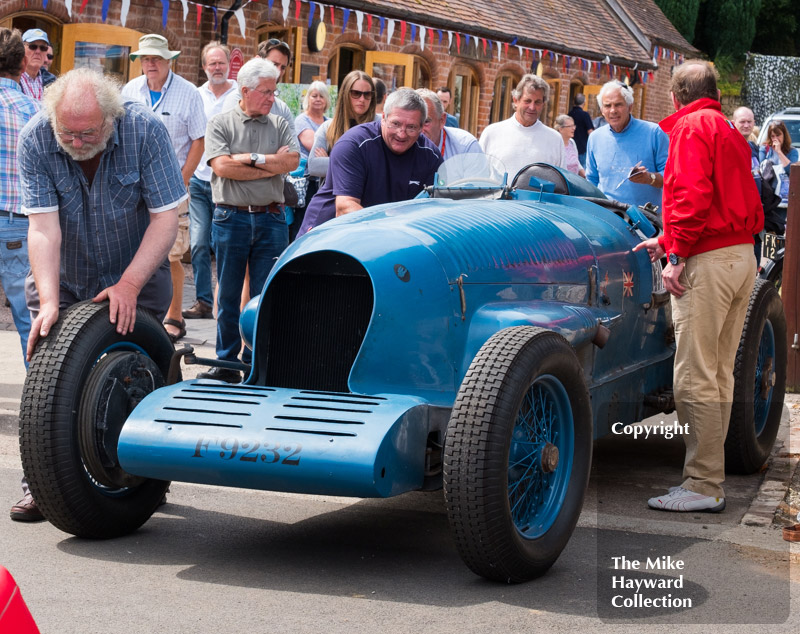 Replica Napier Bluebird 700hp W12, as driven by Malcolm Campbell, Shelsley Walsh, 2017 Classic Nostalgia, July 23.
