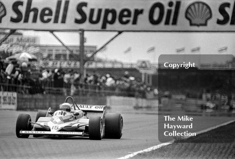 Alain Prost, Renault RE30, Silverstone, 1981 British Grand Prix.
