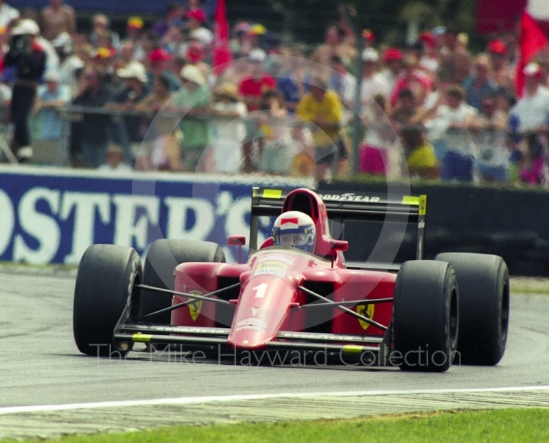 Alain Prost, Ferrari 641, Silverstone, British Grand Prix 1990.

