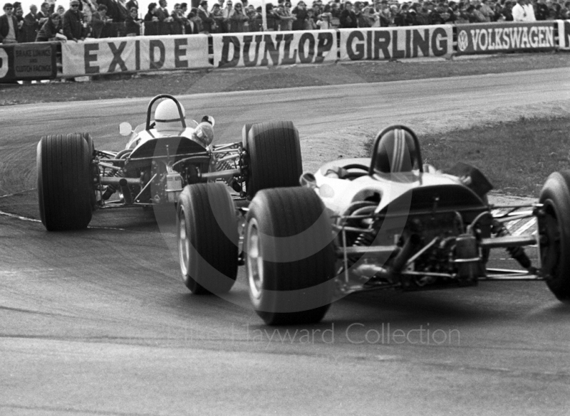 Cars exit the chicane, Thruxton, Easter Monday 1968.

