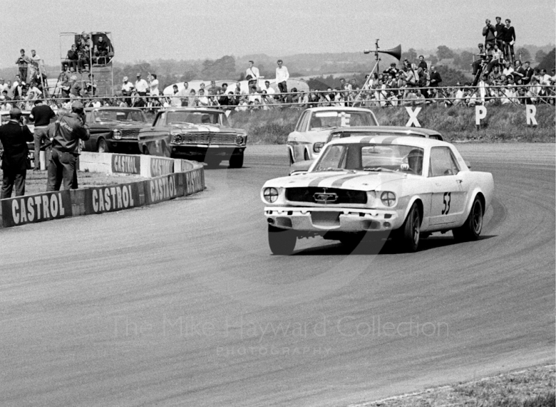 Jack Oliver, D R Racing Ford Mustang, Ovaltine Trophy Touring Car Race, Silverstone, British Grand Prix, 1967.

