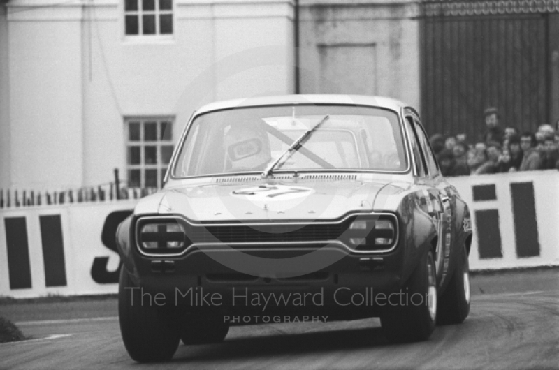 John Littler, Broadspeed Ford Escort, Oulton Park, Rothmans International Trophy meeting 1971.
