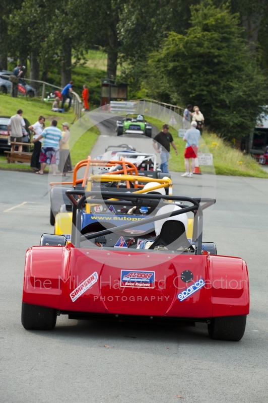 In the paddock, Hagley and District Light Car Club meeting, Loton Park Hill Climb, August 2012.