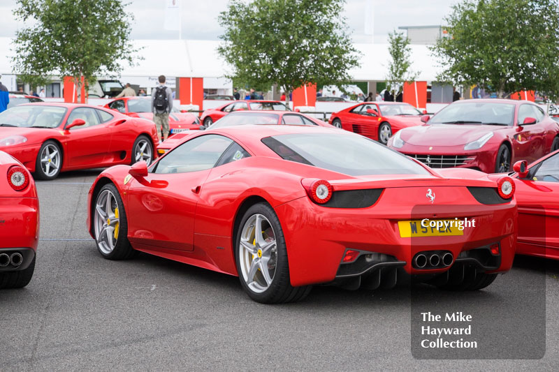 Ferrari Owner's Club enclosure at the 2016 Silverstone Classic.
