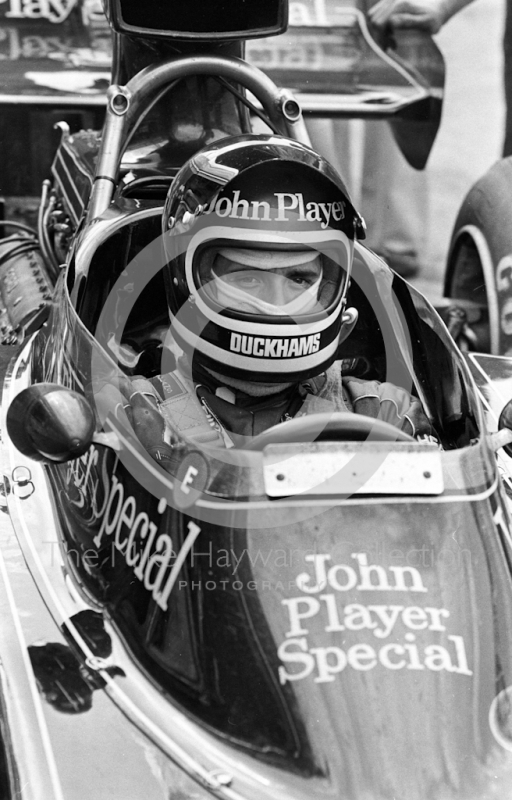 Jacky Ickx, JPS Lotus 72E, Brands Hatch, British Grand Prix 1974.
